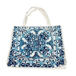 Dolce & Gabbana NWOT Light Blue Canvas Tote Bag Reuseable Shopper 14 x 13 x 3.5